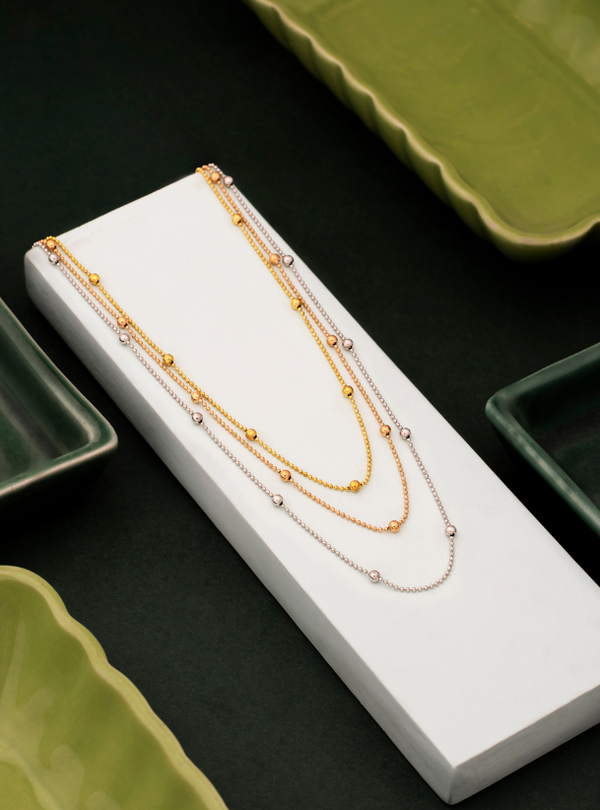 CP-113 Elegant Triple-Layer Beaded Necklace