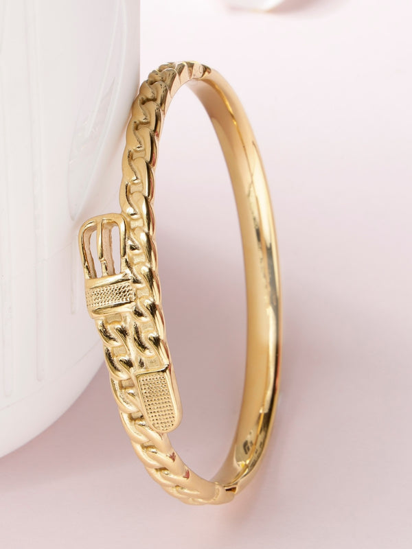 BR-111 Stainless Steel Zircon Gold-plated Bracelet